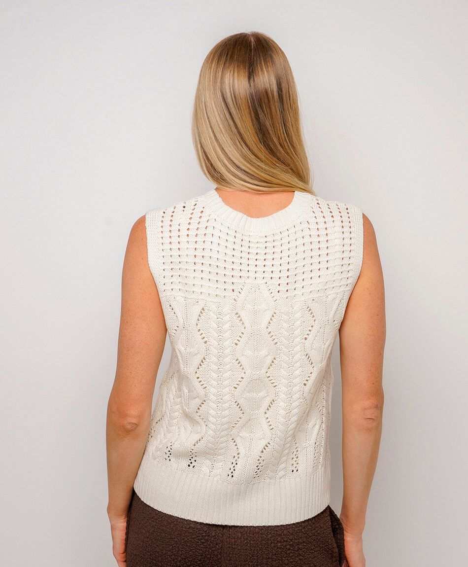 Sweater mujer mix calado