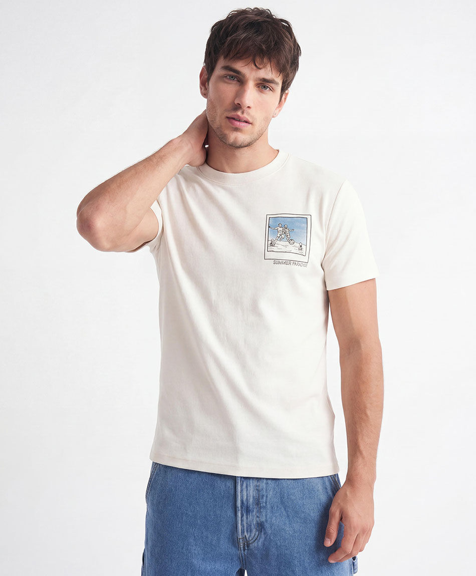Remera hombre estampado polaroid