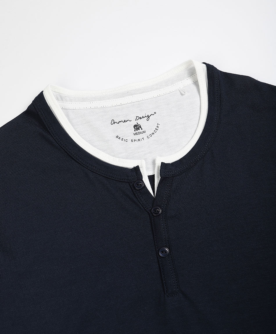 Remera hombre cuello 3 botones