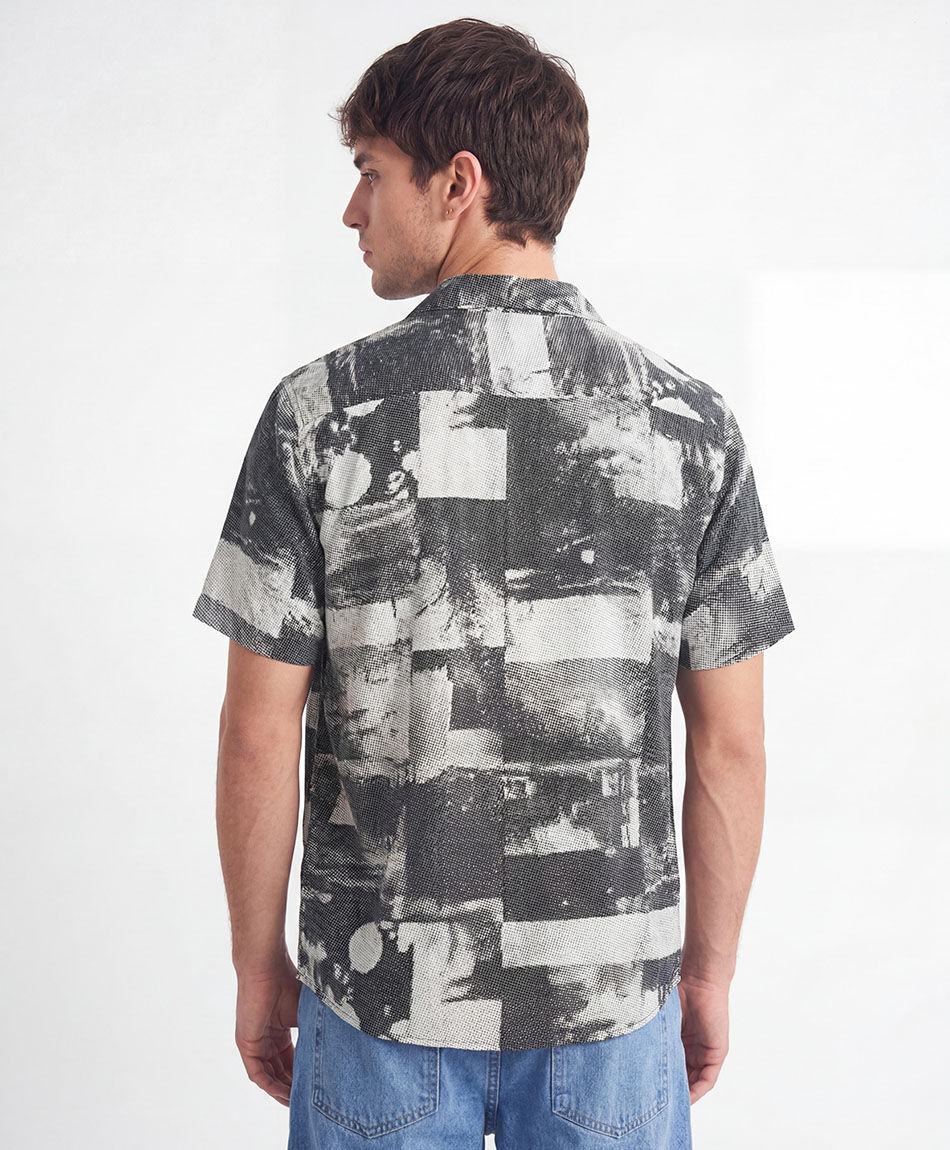 Camisa hombre print viscosa