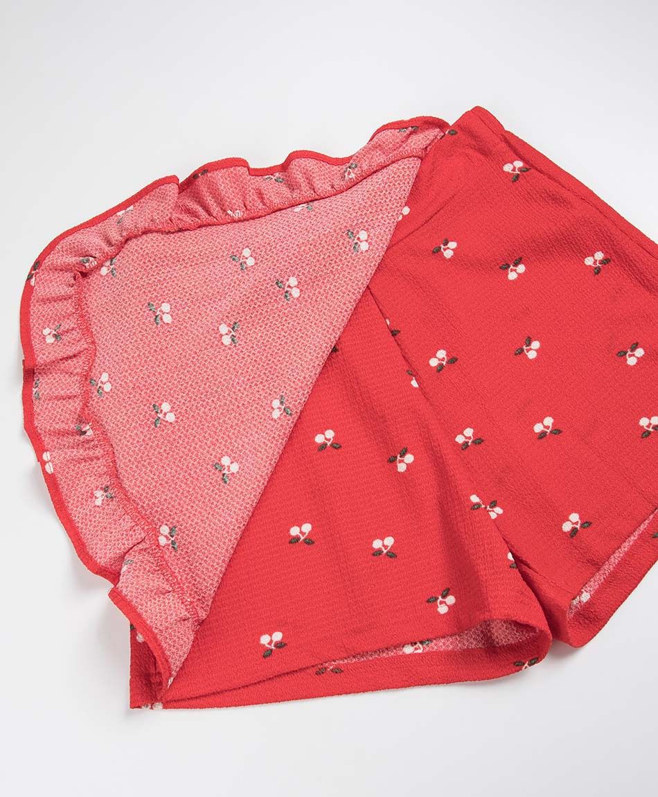 Short ni&ntilde;a pollera florcitas