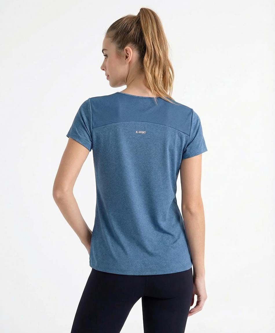 Remera deportiva mujer live blue