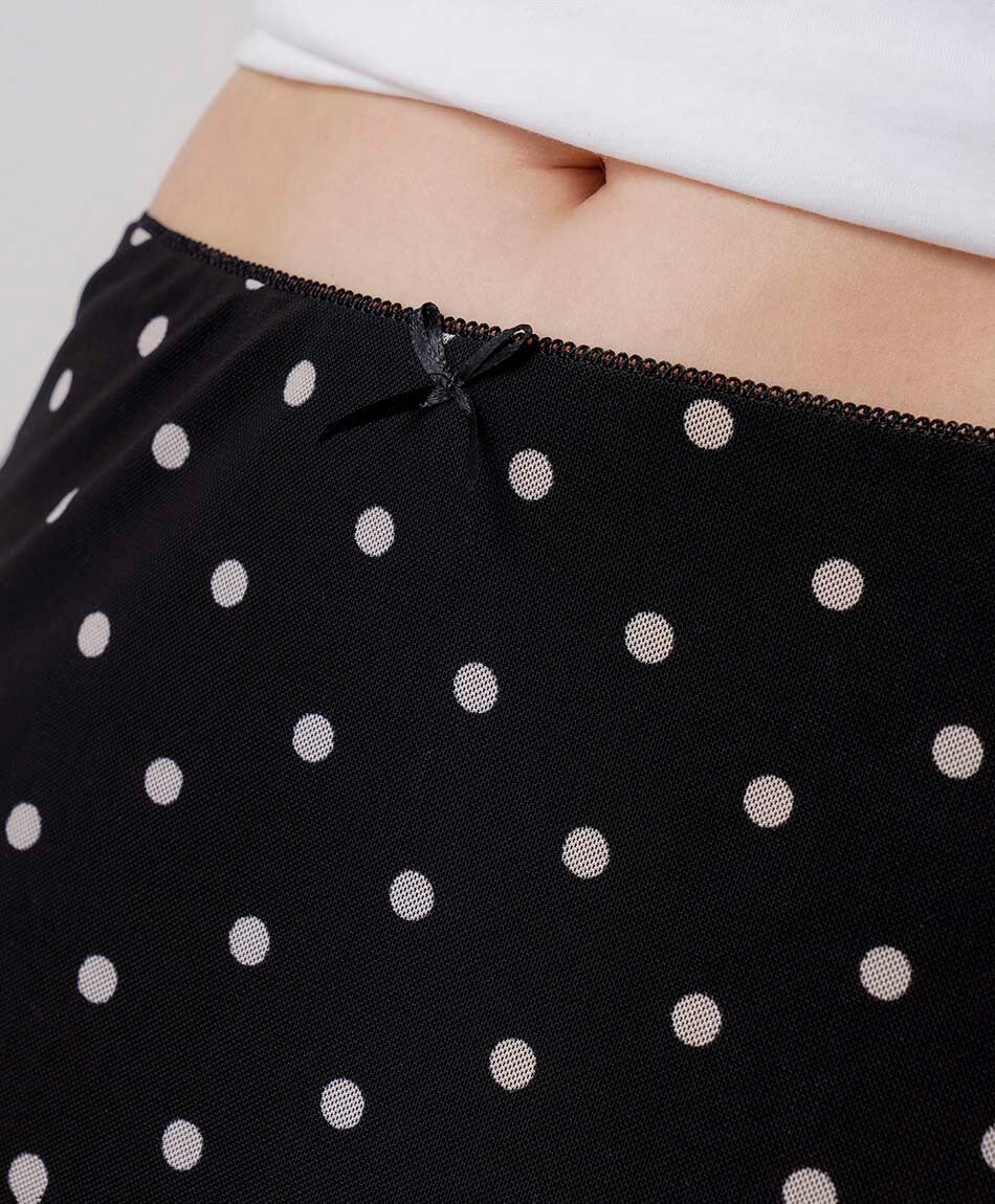 Pollera mujer mesh puntos
