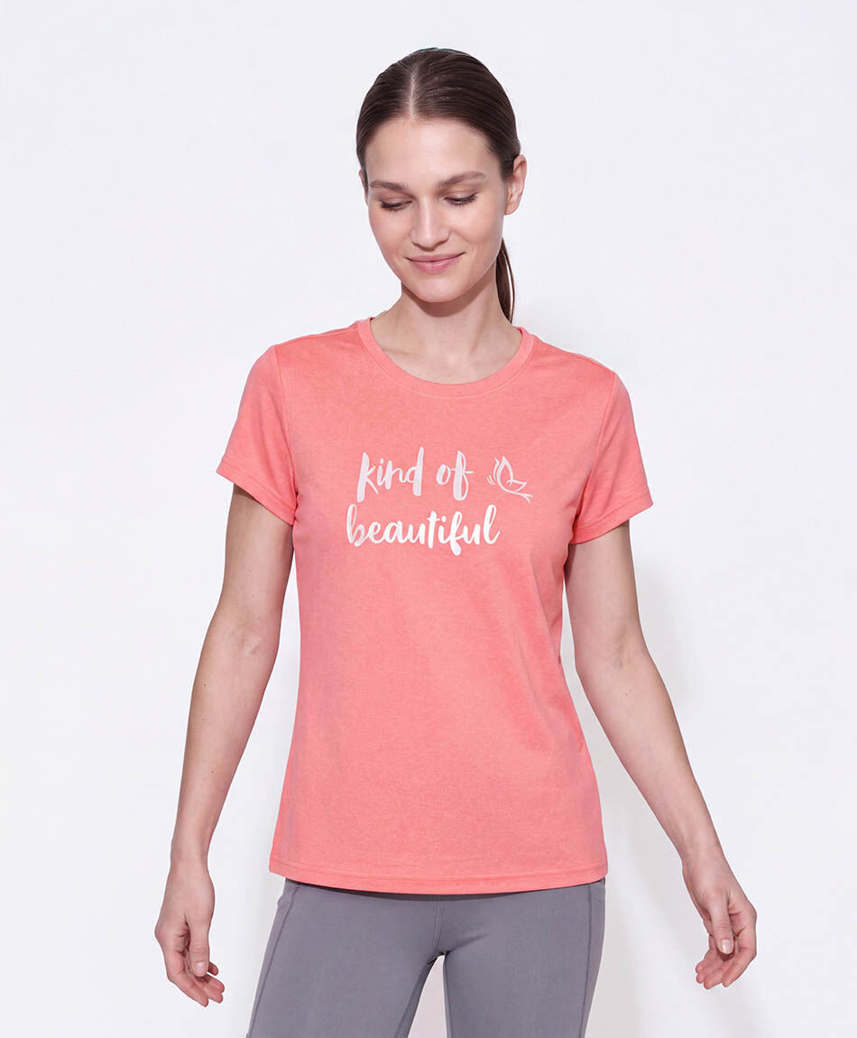Remera deportiva mujer coral