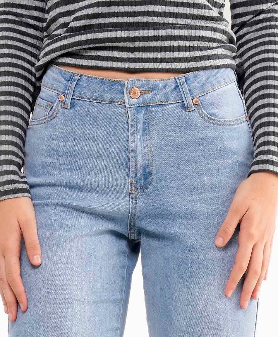Jeans mujer flare tiro alto