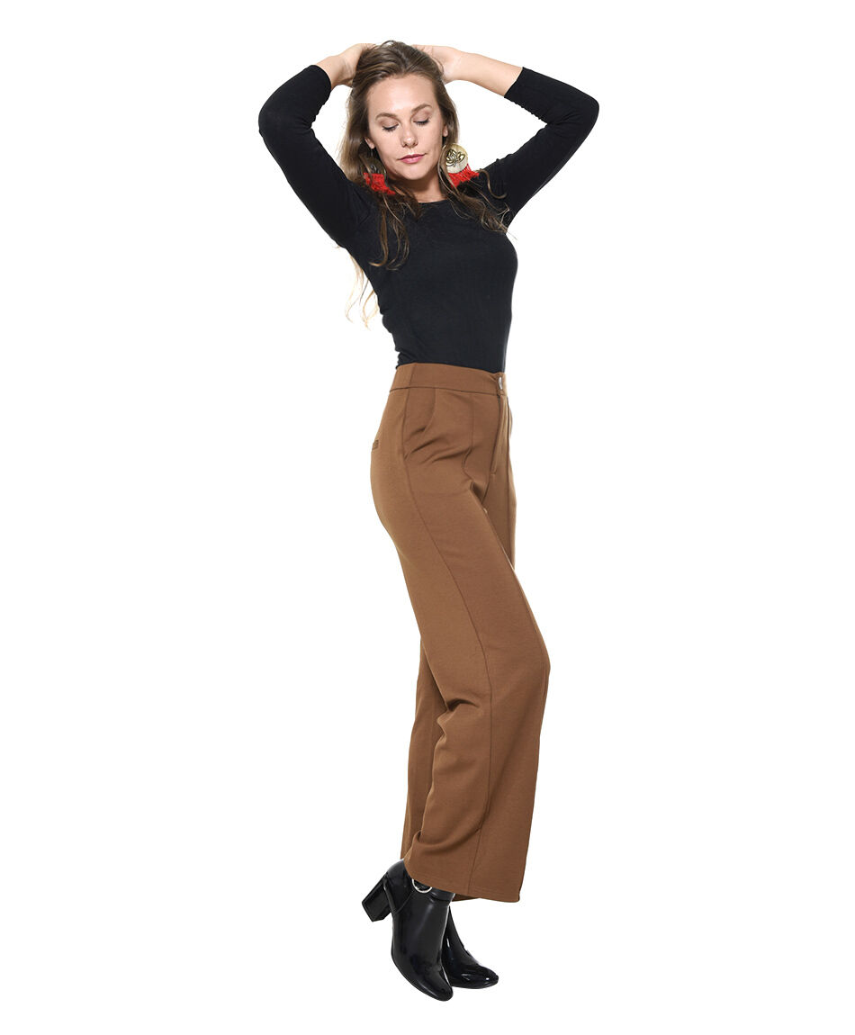 Pantalon ancho alforza