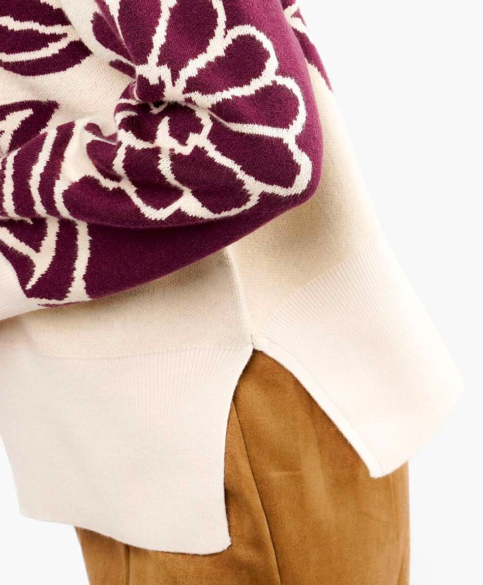 Sweater mujer dise&ntilde;o bot&aacute;nico