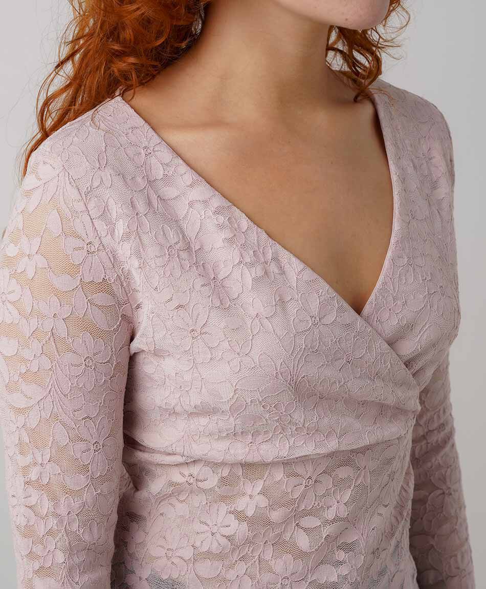 Remera mujer encajes