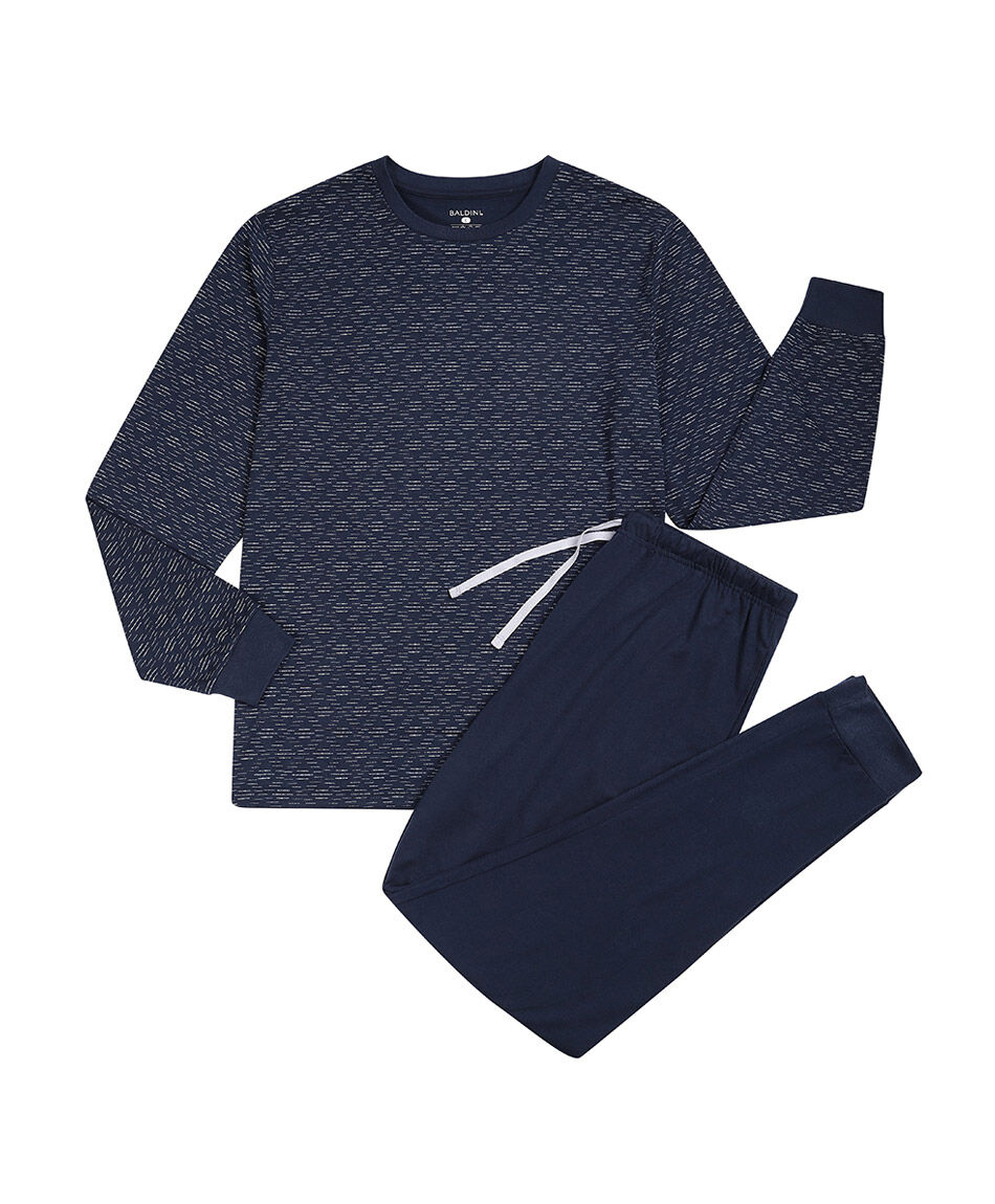 Pijama hombre manga larga jogger navy