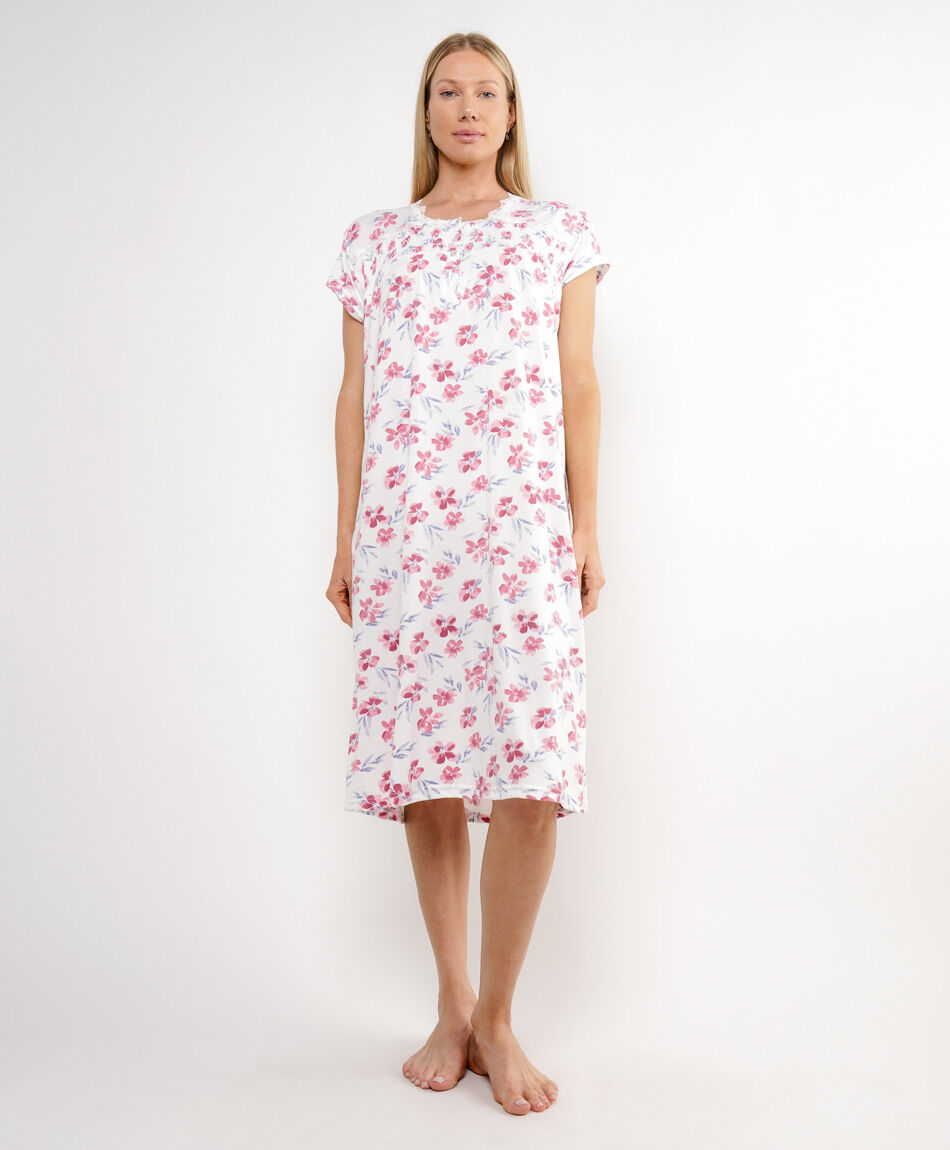 Camisa de dormir mujer dise&ntilde;o florcitas