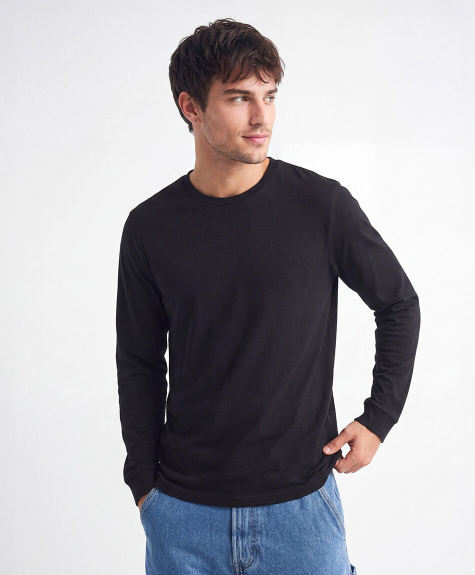 Remera hombre manga larga b&aacute;sica