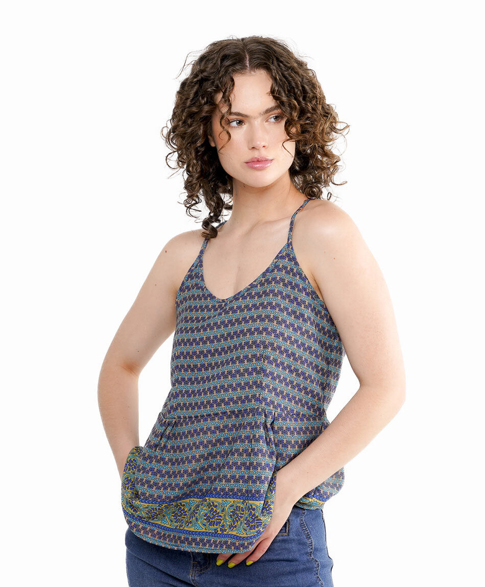 Camisa mujer lisa blue