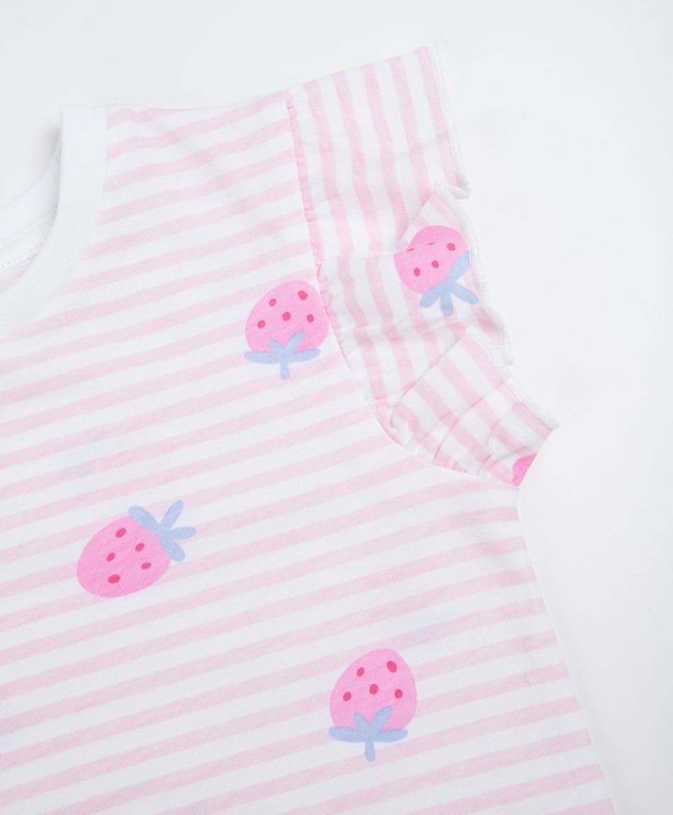 Remera beb&eacute; frutillas l&iacute;neas