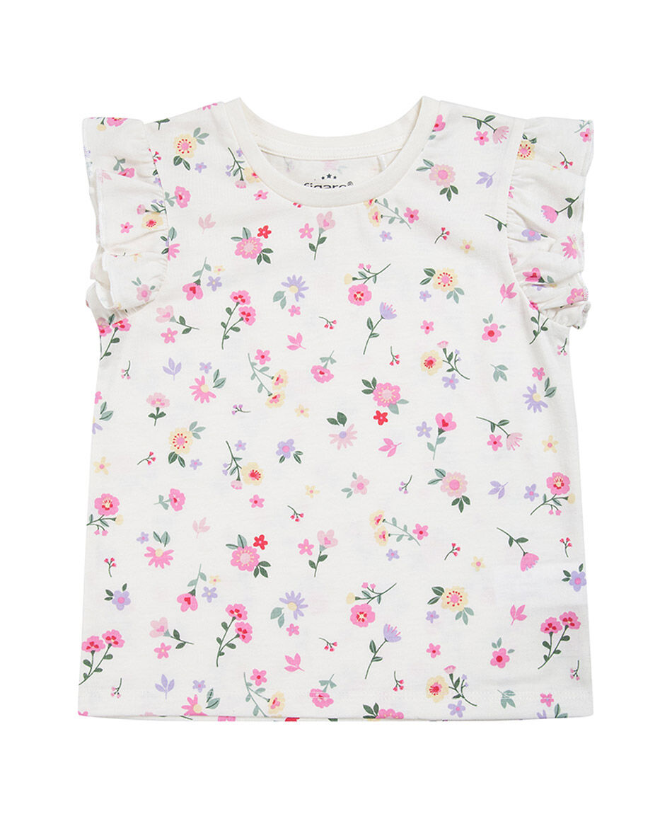 Remera beb&eacute; floreada
