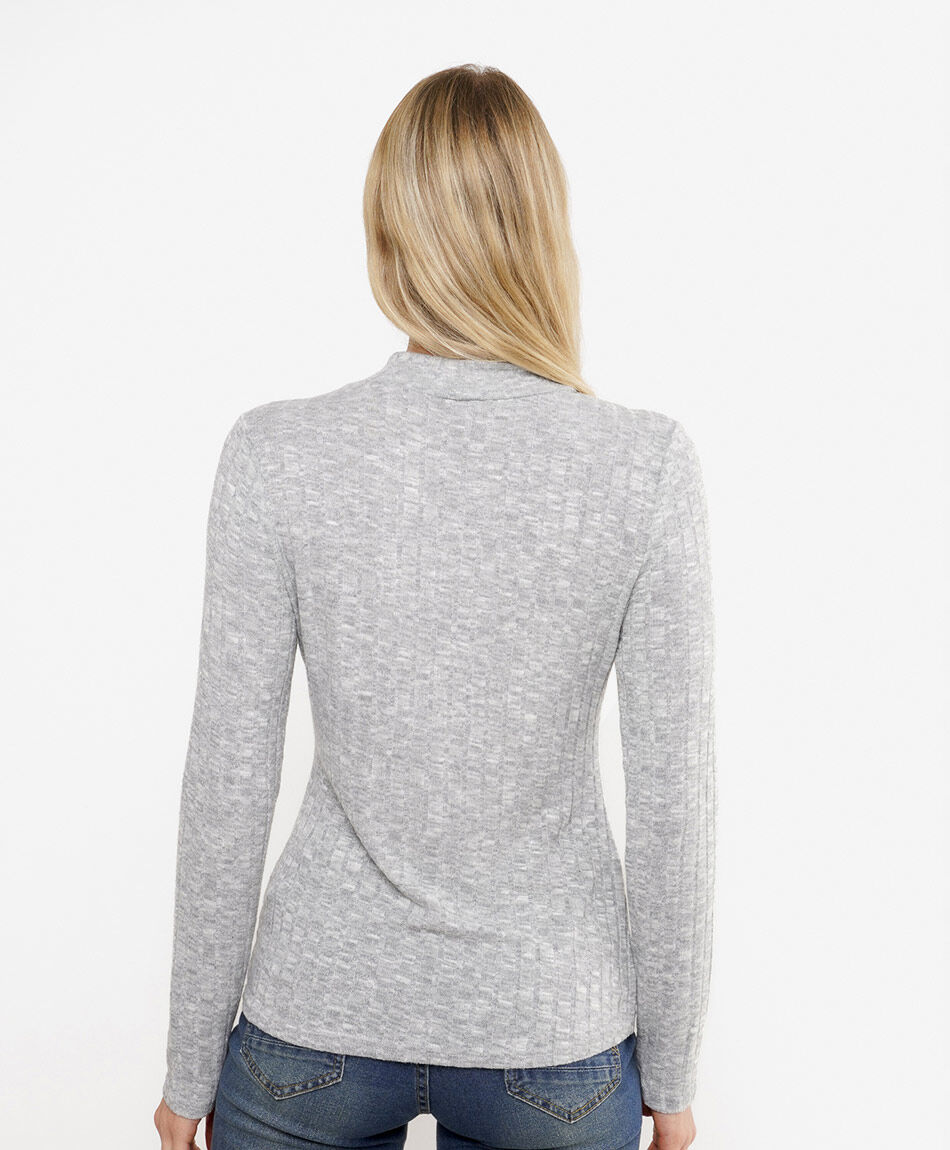 Remera mujer tejido rib