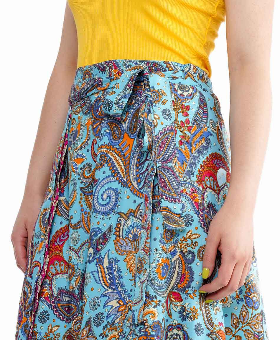 Pollera mujer mini mix print