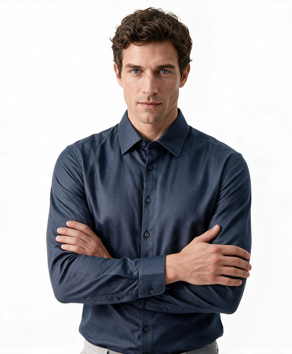 Camisa hombre formal navy