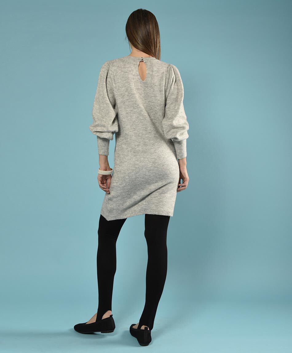 Vestido hasta la rodilla cuello redondo