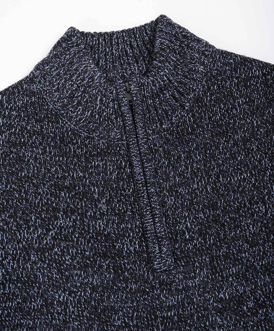 Sweater hombre cierre medio lanoso