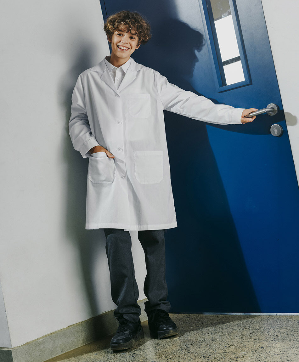 Guardapolvo escolar blanca ni&ntilde;o&nbsp; &nbsp;