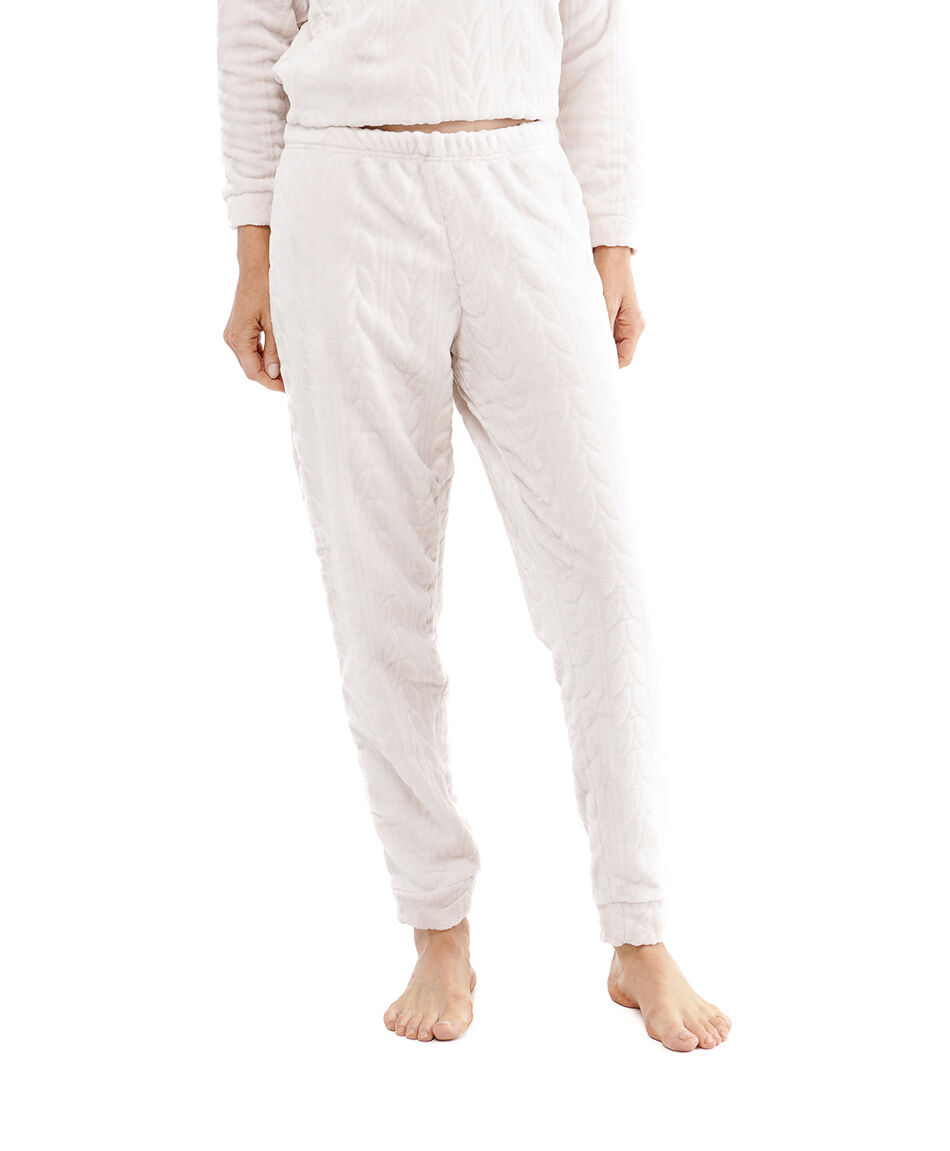 Pijama mujer hojas jacquard