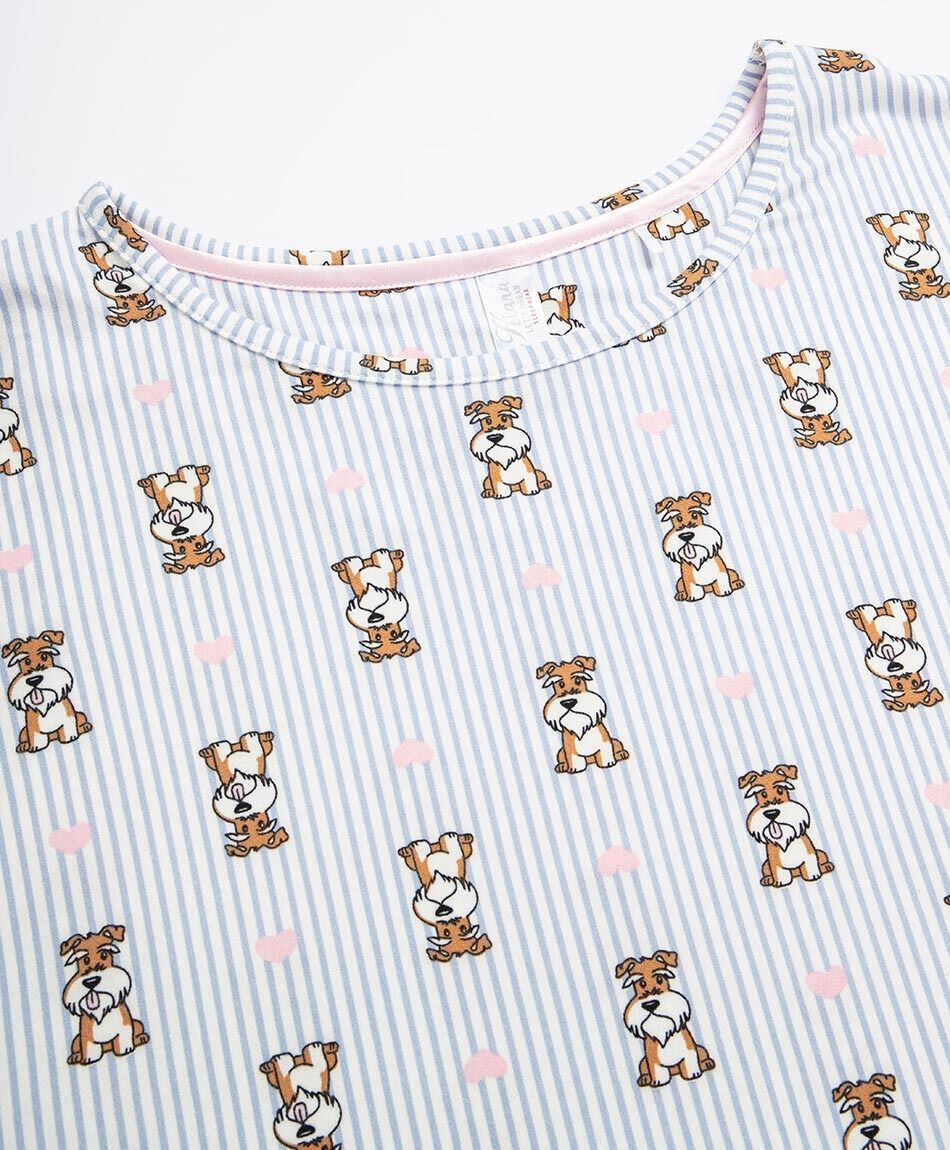 Pijama mujer rayas dog fantas&iacute;a