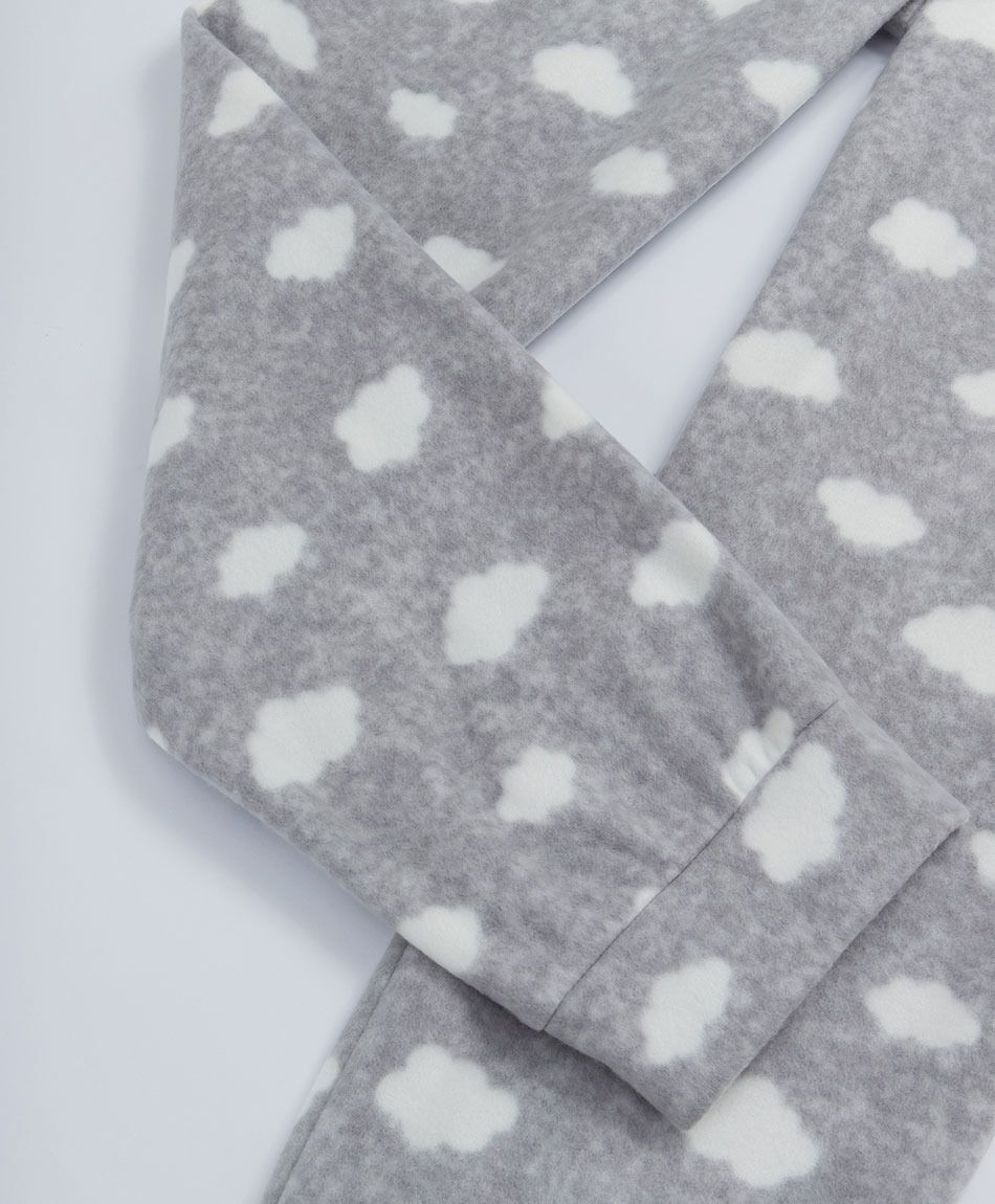 Pijama mujer micropolar nubes