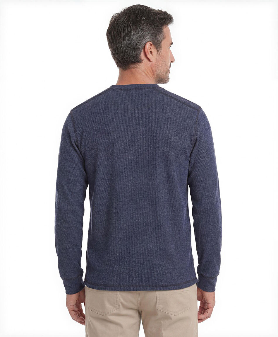 Remera hombre botones azul