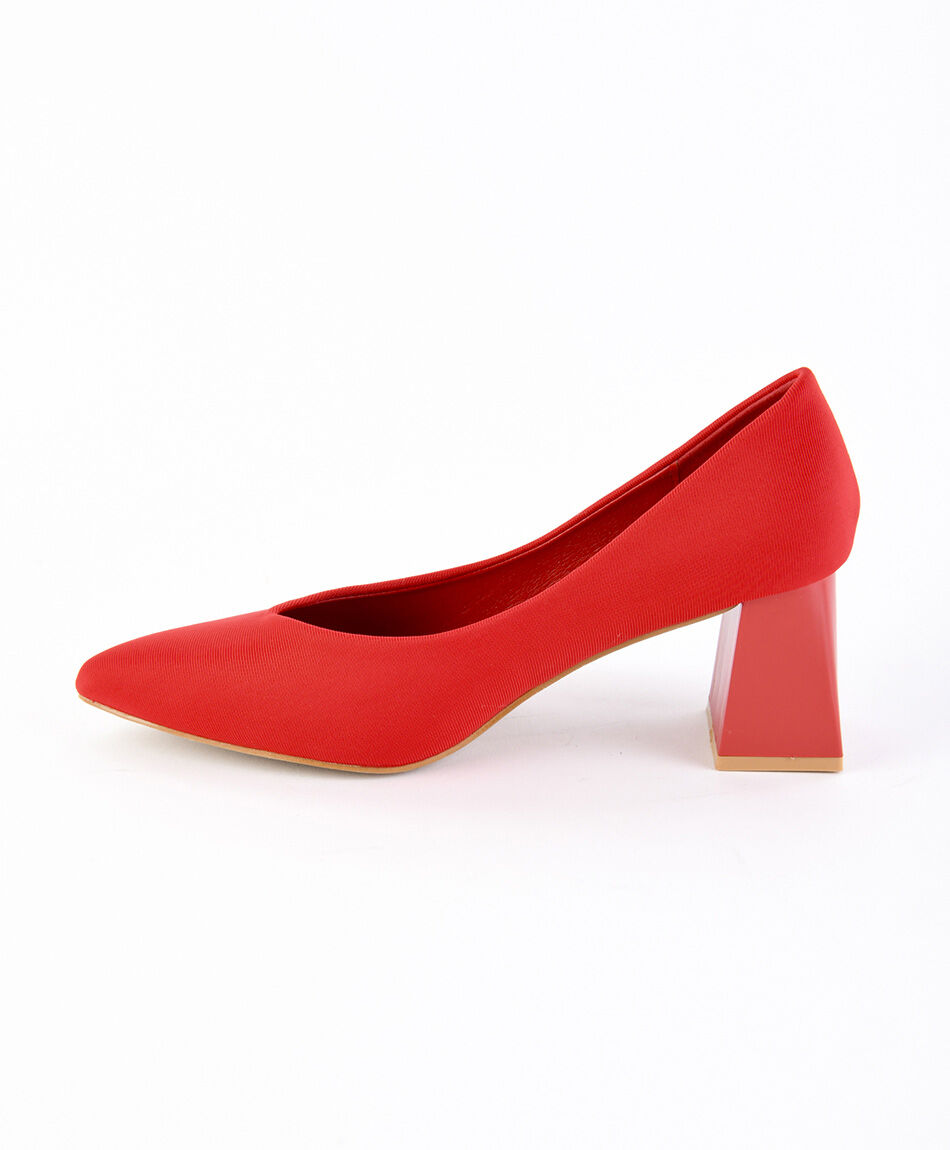 Zapato mujer taco alto rojo
