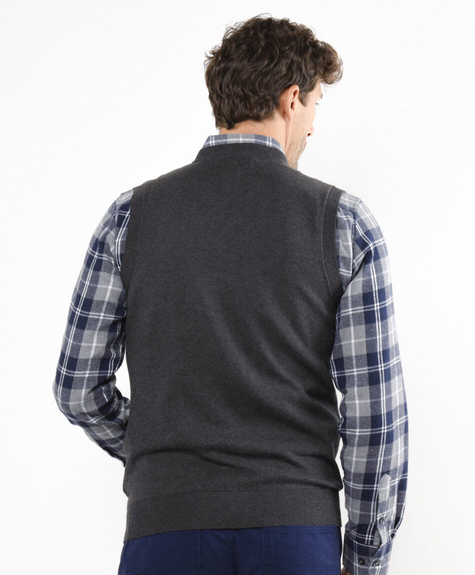 Sweater hombre sin mangas gris