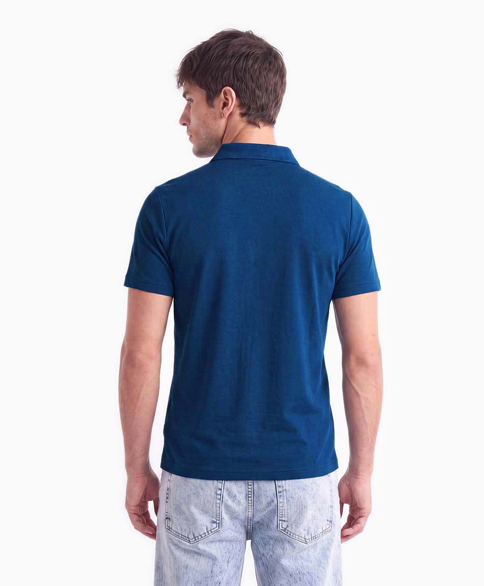 Remera hombre polo l&iacute;nea blanca