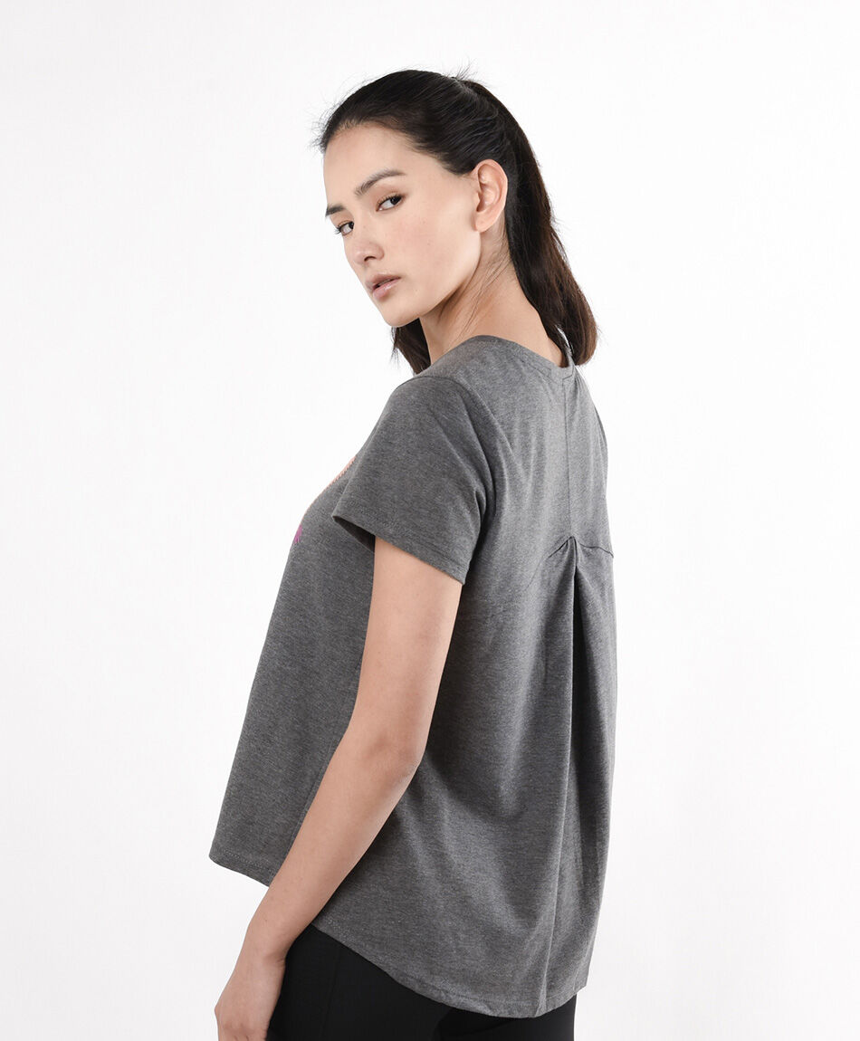 Remera deportiva mujer estampada frase