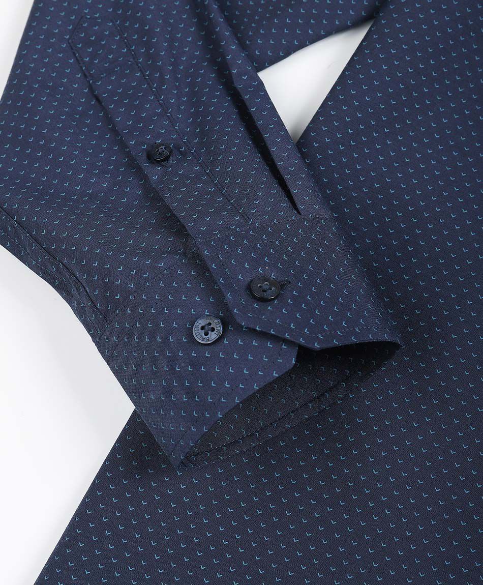 Camisa hombre dise&ntilde;o formal azul