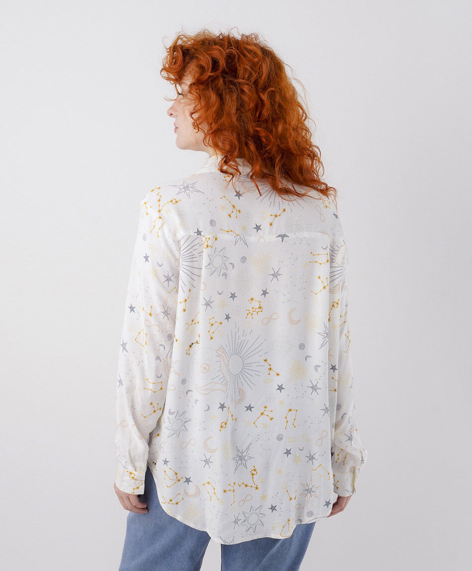 Camisa mujer estampado cielo