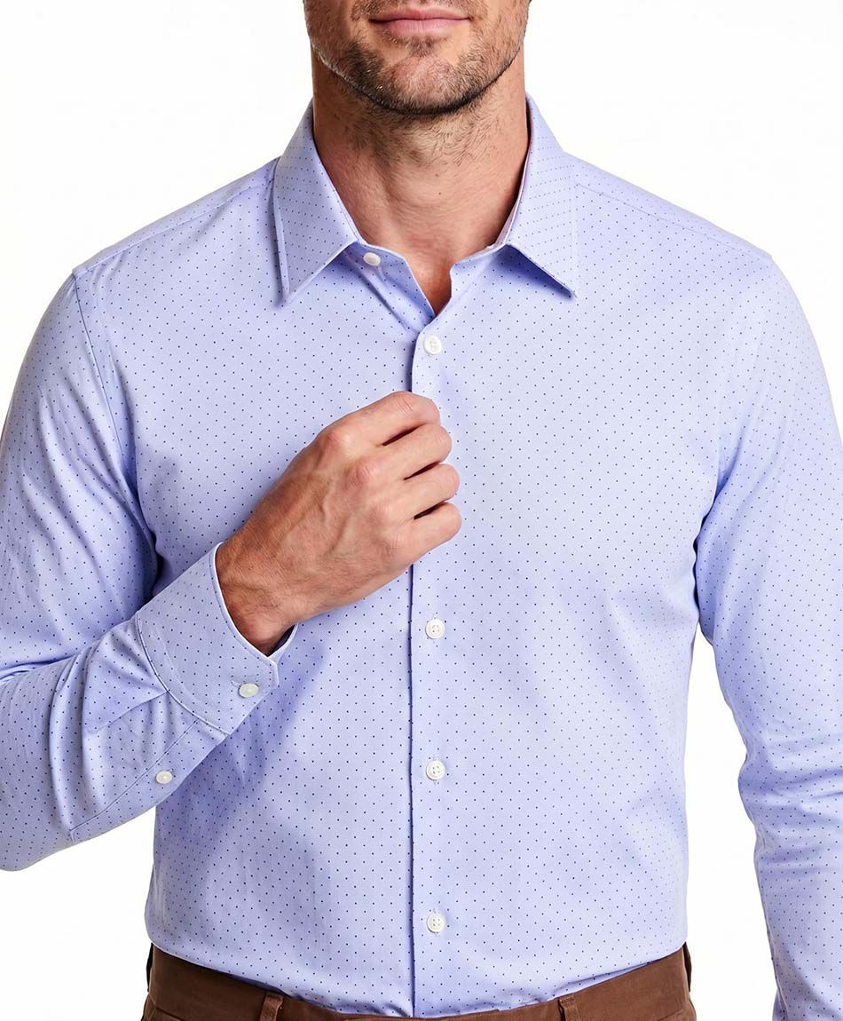 Camisa hombre dise&ntilde;o formal celeste