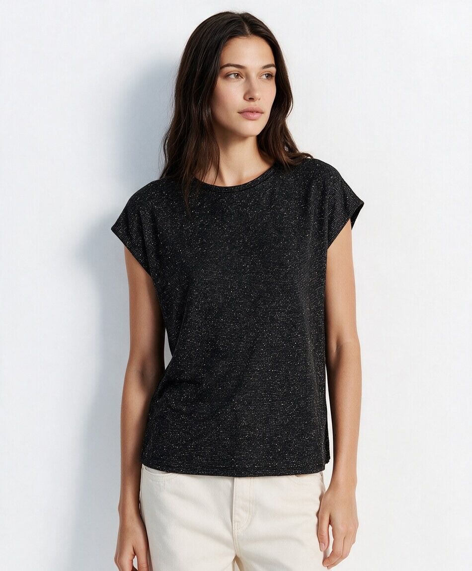 Remera mujer brillos