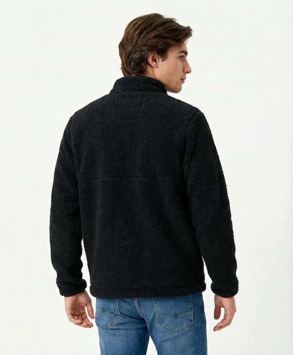 Campera deportiva hombre sherpa negro