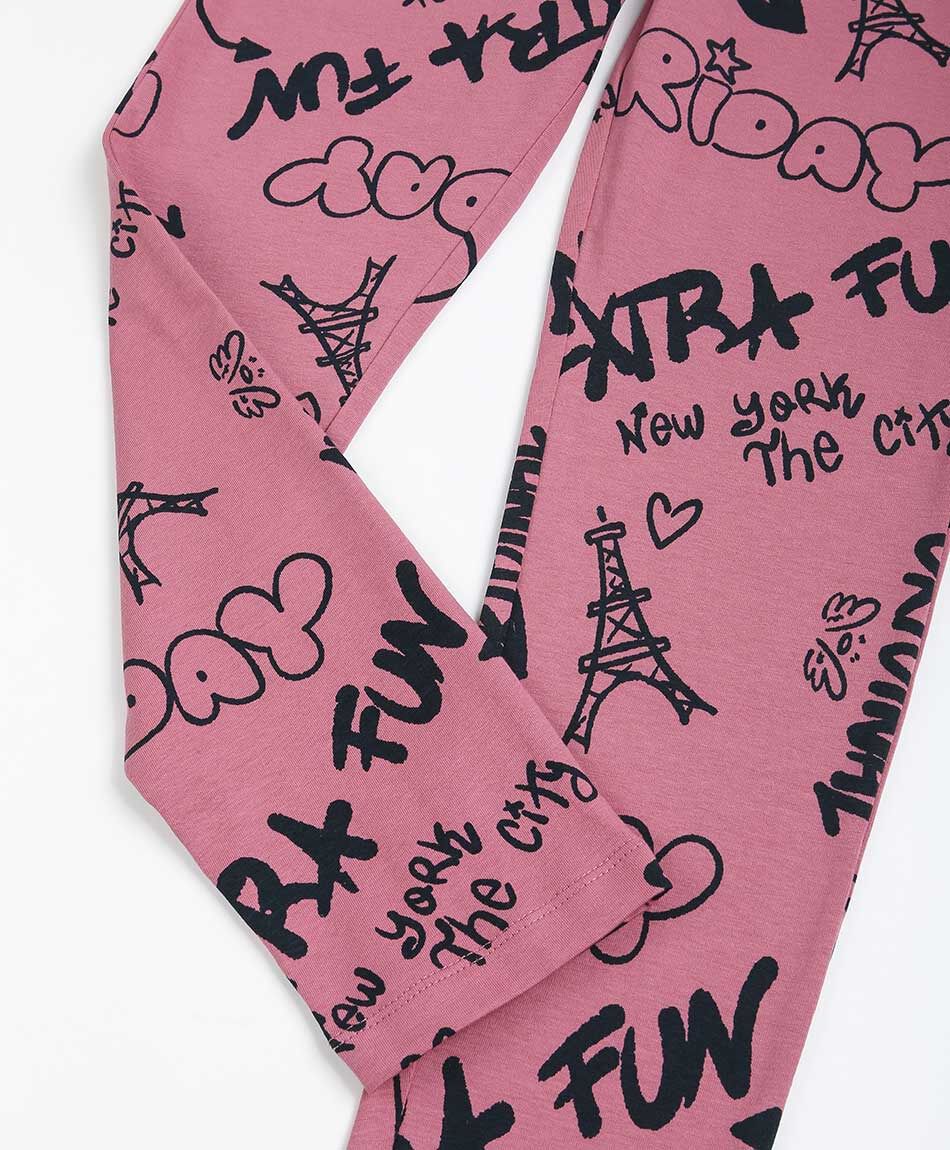 Leggins ni&ntilde;a estampado graffiti