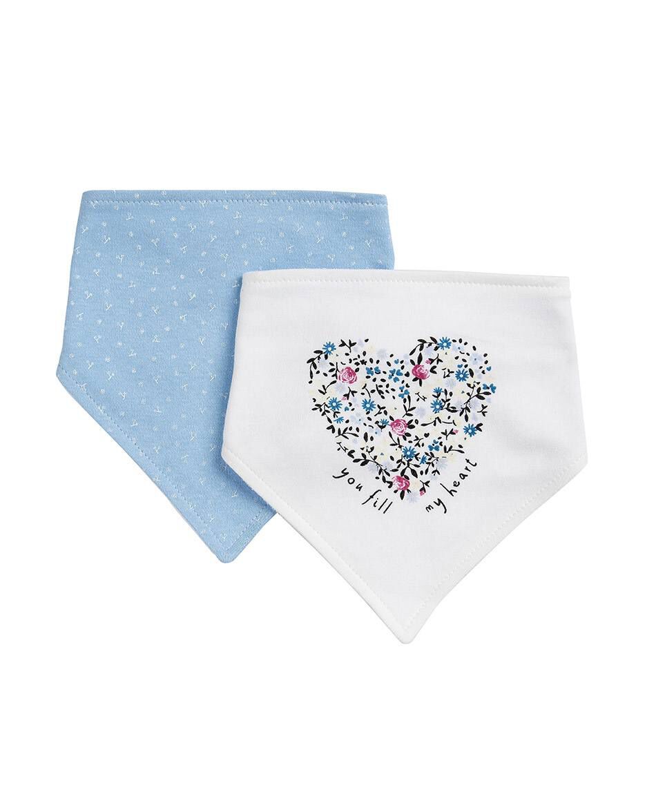 Pack 2 baberos beb&eacute; florcitas