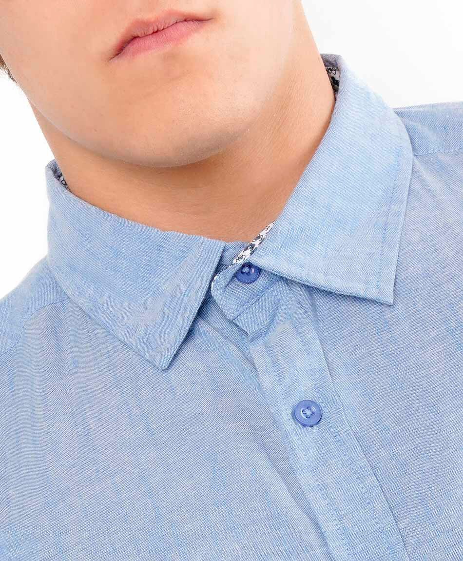 Camisa hombre lisa manga corta