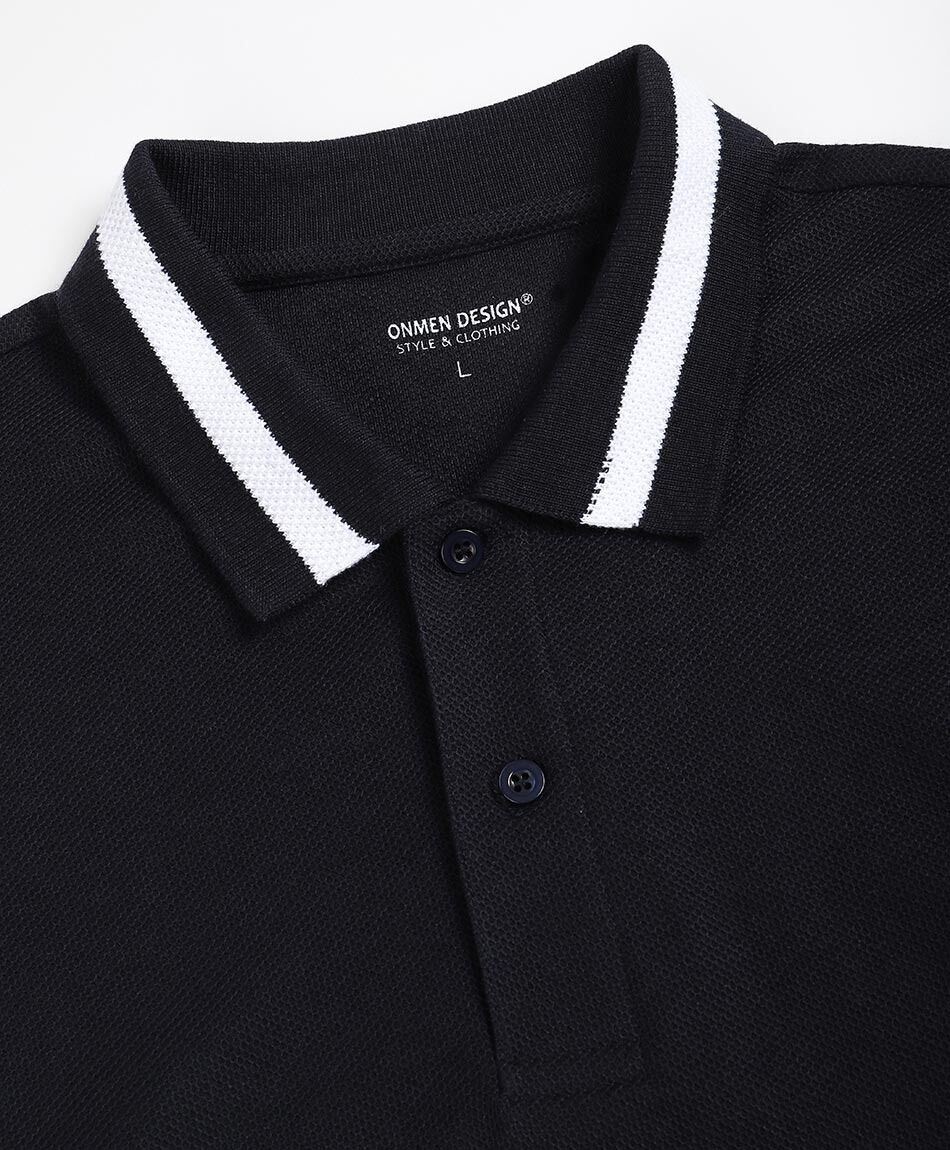 Remera hombre cuello polo linea white