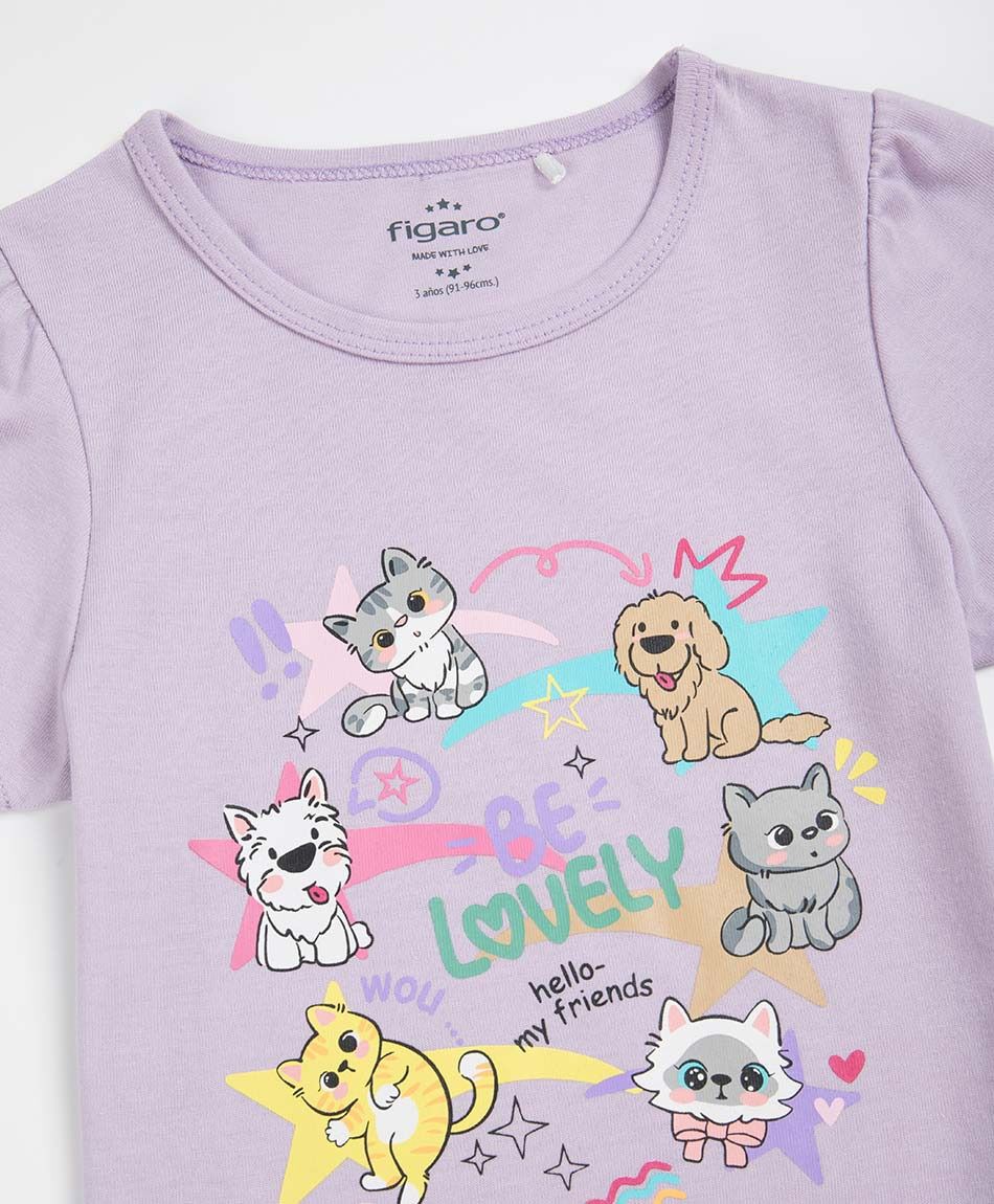 Remera beb&eacute; gatos y perros