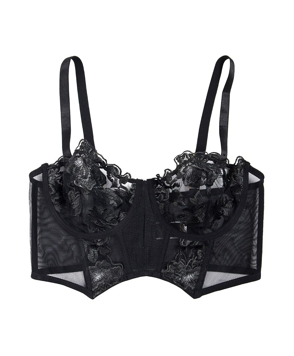 Corset mujer bordado floreado