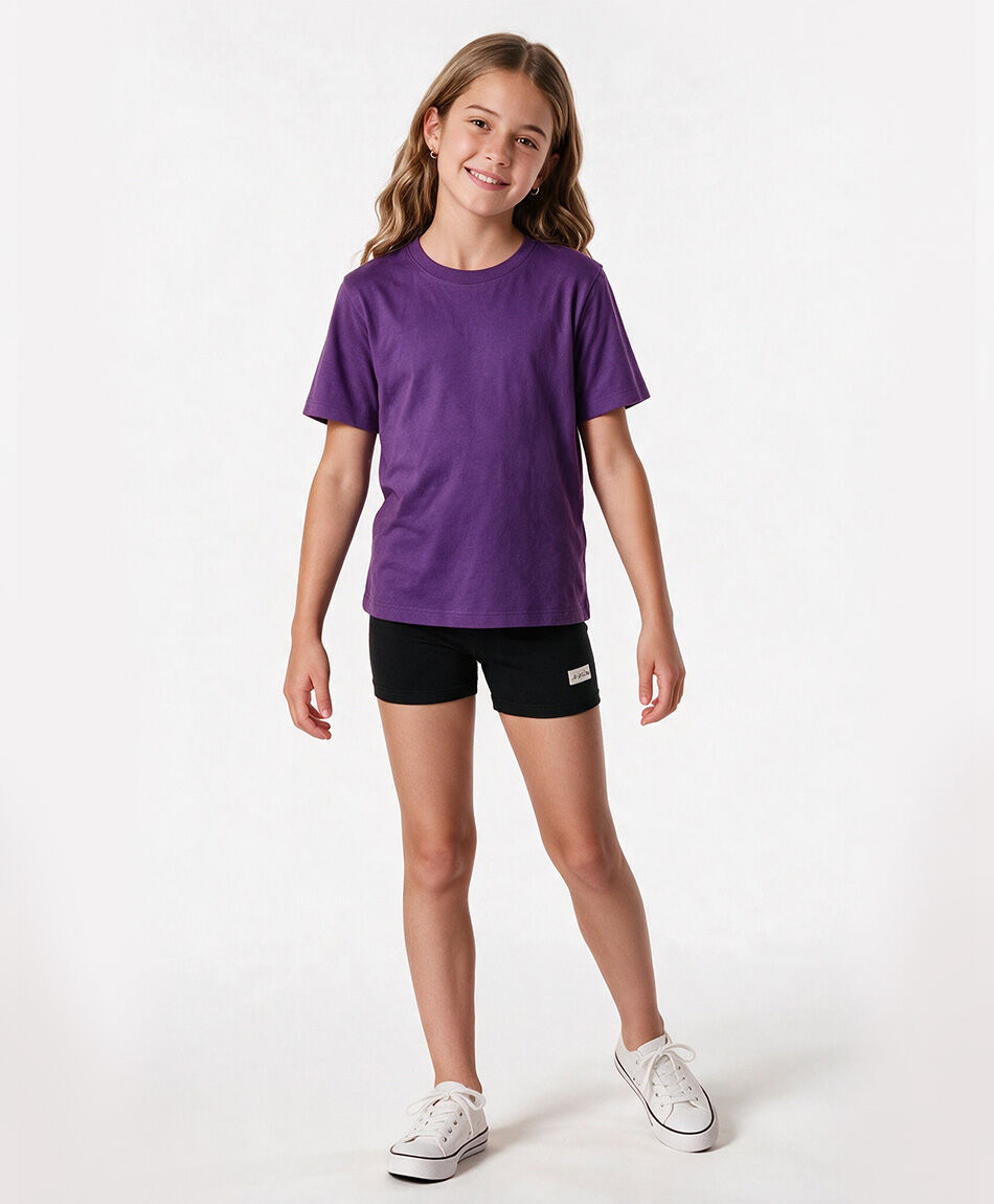 Short ni&ntilde;a biker negro