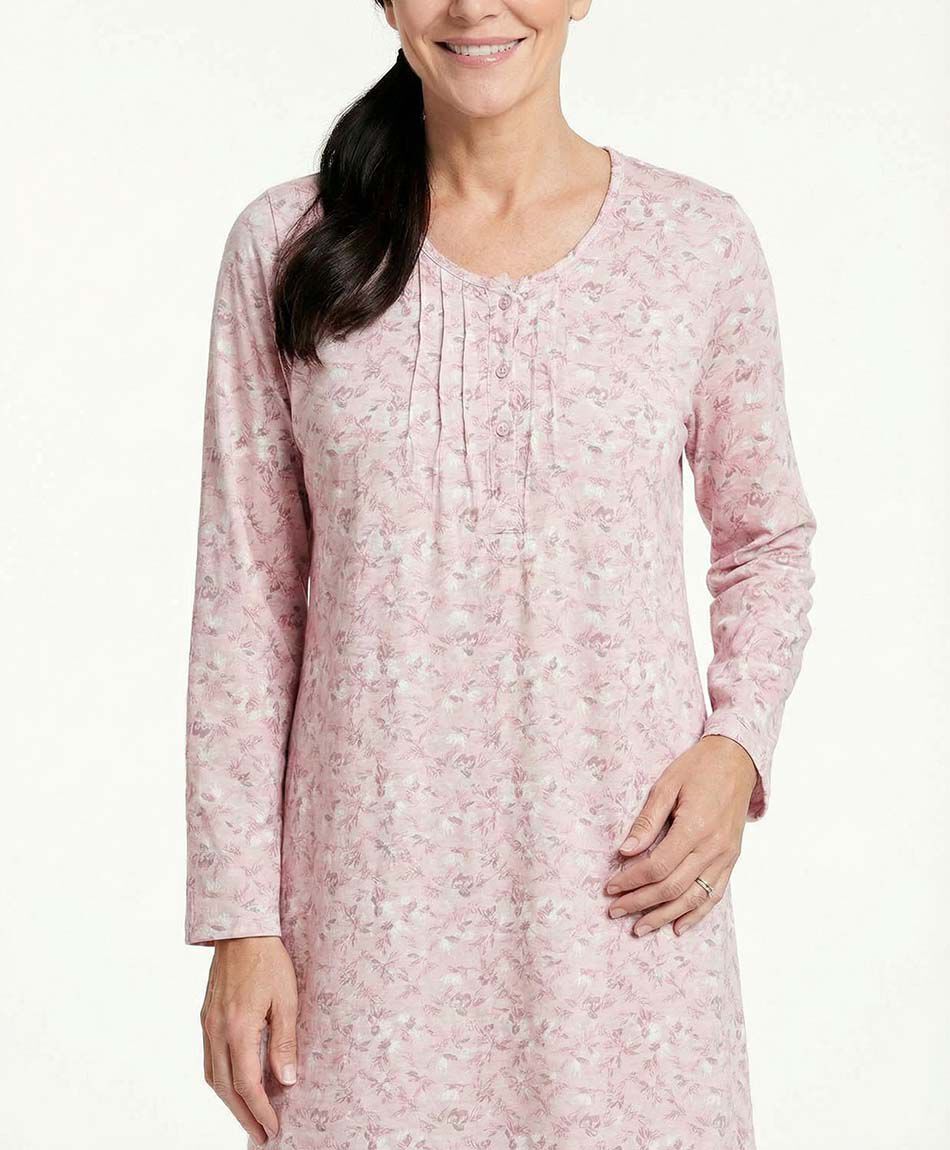 Camisa de dormir mujer floreada pink