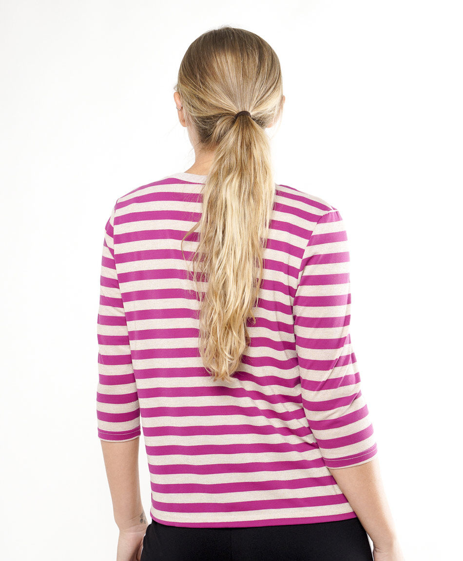 Remera mujer rayas lurex