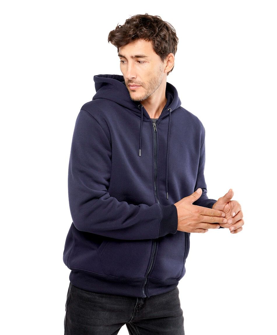 Buzo hombre cierre entero bolsillos