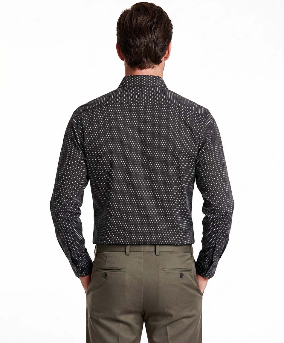 Camisa hombre manga larga micro pixel