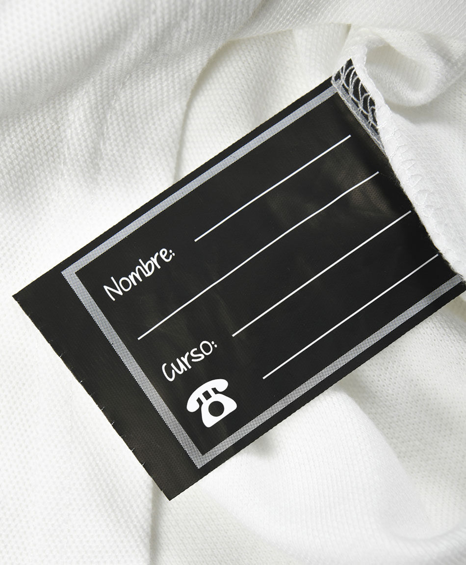 Polera escolar blanca cuello