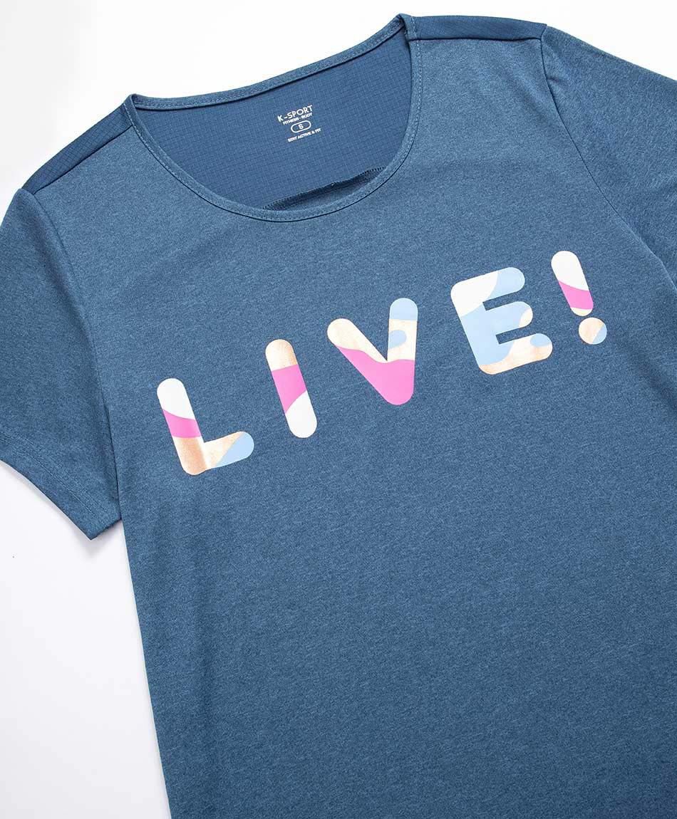 Remera deportiva mujer live blue
